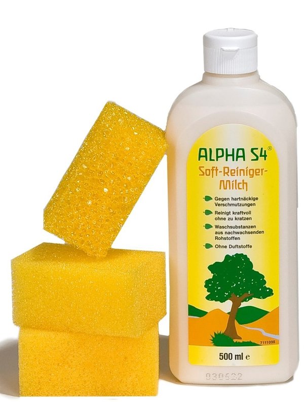 Alpha S4® Softreinigermilch & Chromputzmittel plus 3x Spezialschwämme